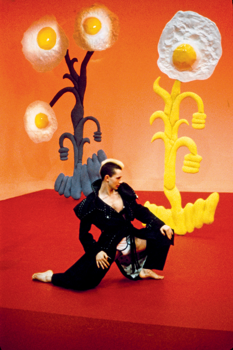 Michael Clark during the filming of Charles Atlas’s Hail the New Puritan, 1986. © Alexander James.
