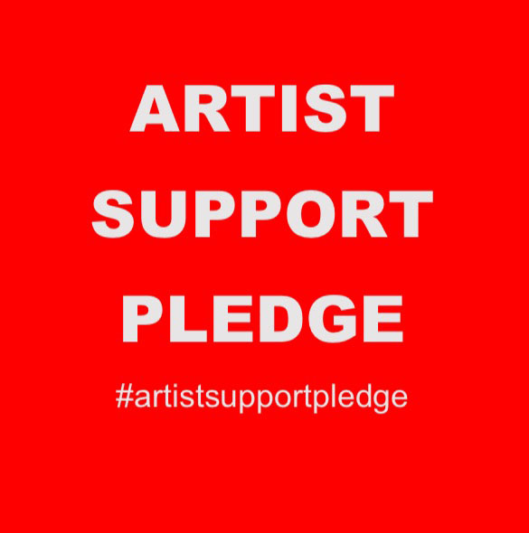 The image of the #artistsupportpledge post. © Matthew Burrows.