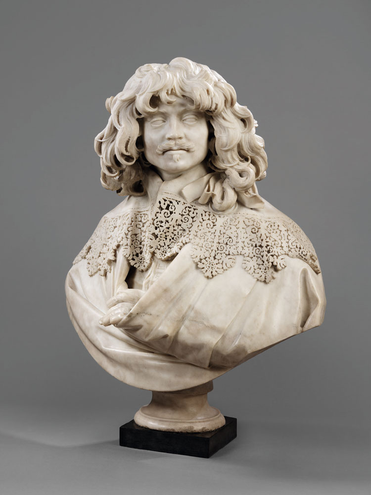 Gian Lorenzo Bernini, Thomas Baker (1606–1657/58), Rome, 1637-38. Carrara marble, (h)81.6 cm (including pedestal) London, Victoria and Albert Museum.