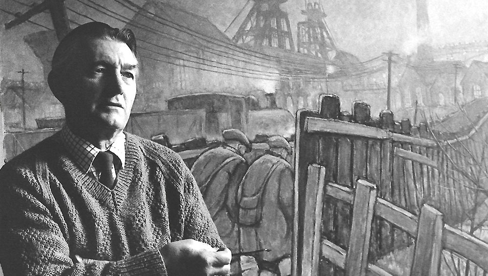 Norman Cornish. Gantry at Night, undated. Pastel on paper, 53 x 74 cm. © Courtesy of Norman Cornish Estate.
