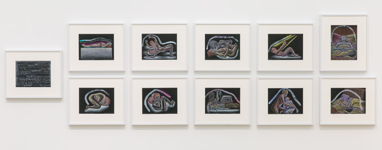 Judy Chicago, Installation view of How Will I Die? From The End: A Meditation on Death and Extinction, 2012-15. BALTIC Centre for Contemporary Art 2019. Photo: Rob Harris © 2019 BALTIC.