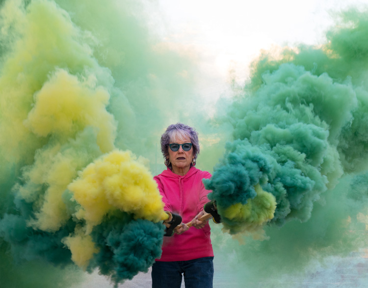 Portrait of Judy Chicago, 2019. Photo: © Donald Woodman/ Artists Rights Society, New York.