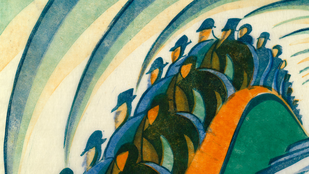 Cyril Power, The Tube Station, 1932. © The Estate of Cyril Power. All Rights Reserved, 2019 / Bridgeman Images.