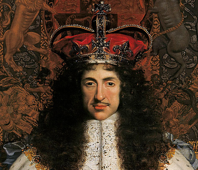 John Michael Wright, Charles II, c1676. Oil on canvas, 281.9 x 239.2 cm. Royal Collection Trust © Her Majesty Queen Elizabeth II.