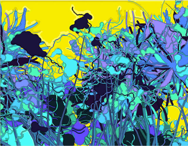 Harold Cohen. 040502, 2004. Plotter print, pigment on paper, computer generated image, 110 x 140 cm. Courtesy Harold Cohen’s archive.