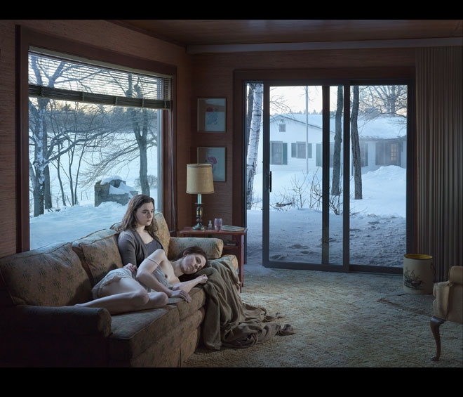 Gregory Crewdson. Mother and Daughter, 2014. Digital pigment prints, 37 ½ × 50 in (95.25 × 127 cm). © Gregory Crewdson. Courtesy Gagosian Gallery.