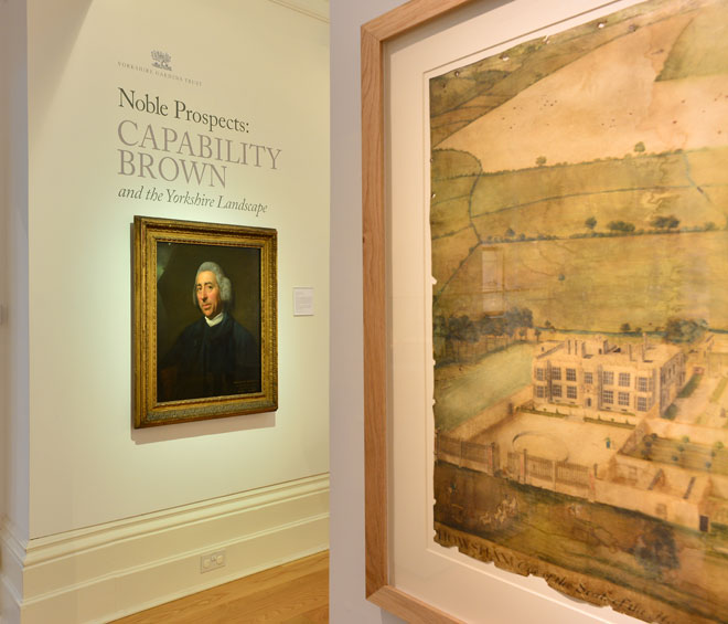 Noble Prospects: Capability Brown and the Yorkshire Landscape, gallery view (1), Mercer Art Gallery, Harrogate, 2016.