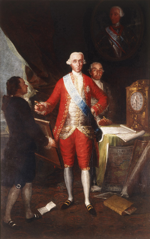 Franciso de Goya y Lucientes. Don Jose Monino y Redondo I, Conde de Floridablanca, 1783. Oil on canvas, 260 x 166 cm. Coleccion Banco de Espana, Madrid