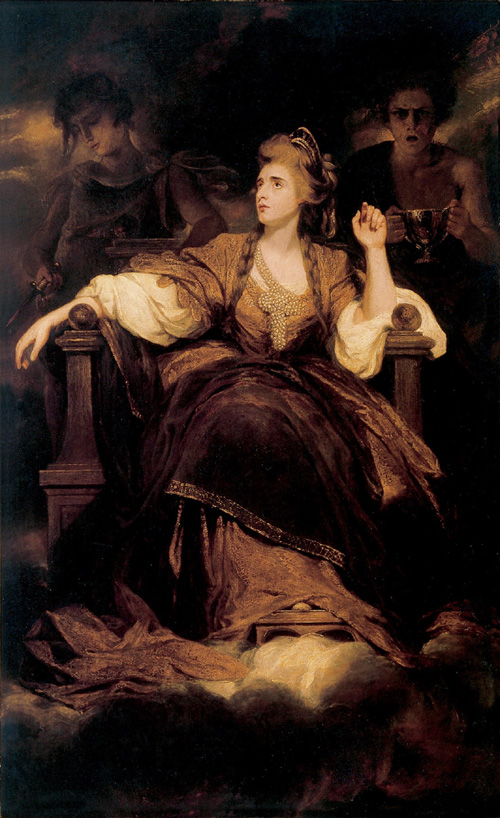 Sir Joshua Reynolds. Mrs Siddons as the Tragic Muse, 1789. Oil on canvas, 239.7 x 147.6 cm. By permission of the Trustees of Dulwich Picture Gallery, London, DPG 318 Photo: Dulwich Picture Gallery