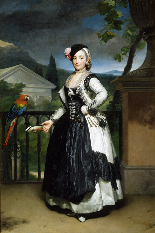Anton Raphael Mengs. Isabel Parreno Arce, Ruiz de Alcaron y Valdes, Marquesa de Llano, 1770. Oil on canvas, 250 x 148 cm. Museo de la Real Academia de Bellas Artes de San Fernando, Madrid, 705