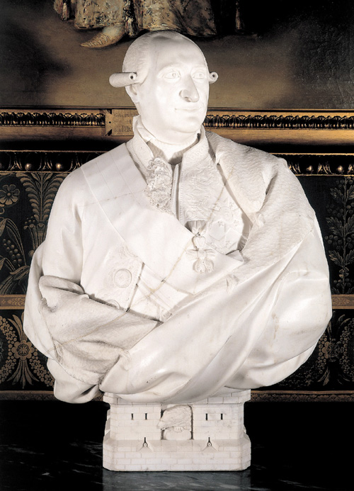 Juan Adan Morlan. Charles IV, King of Spain, 1797. Marble, 87 x 62 x 40 cm. Patrimonio Nacional, Palacio Real de Madrid, 10002969 Photo: Patrimonio National, Madrid