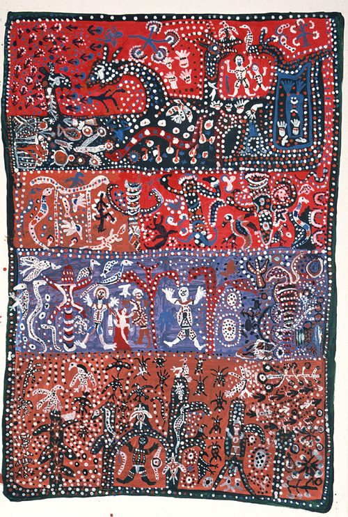 Willie Gudabi and Moima Willie. Gabal Ritual, 1990. Synthetic polymer paint on canvas, 156 x 106 cm. Artbank Collection.