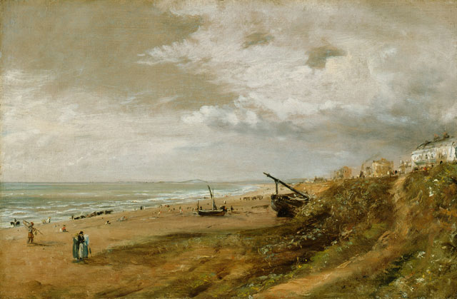 John Constable. Hove Beach, undated. Oil on canvas laid on panel. Lent by The Syndics of the Fitzwilliam Museum, University of Cambridge.