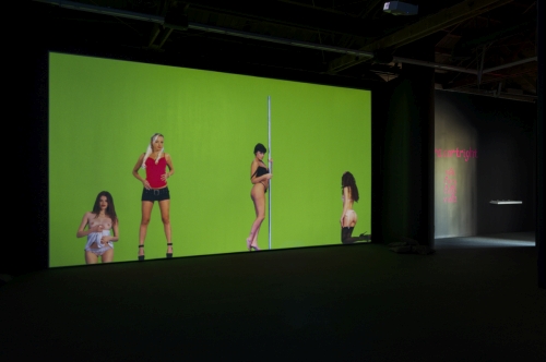 Petra Cortright. Installation view (2) of NIKI LUCY LOLA VIOLA at DEPART Foundation, Los Angeles, 2015. Medium variable, dimensions variable.