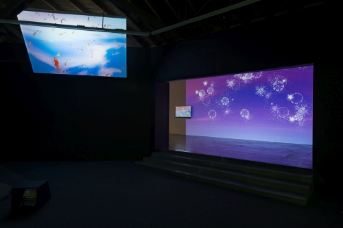 Petra Cortright. Installation view (3) of NIKI LUCY LOLA VIOLA at DEPART Foundation, Los Angeles, 2015. Medium variable, dimensions variable.