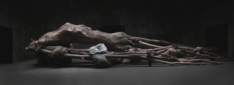 Berlinde De Bruyckere, Kreupelhout – Cripplewood, 2012–13. Belgian Pavilion, Venice Biennale, 2013. Photo: © Mirjam Devriendt.