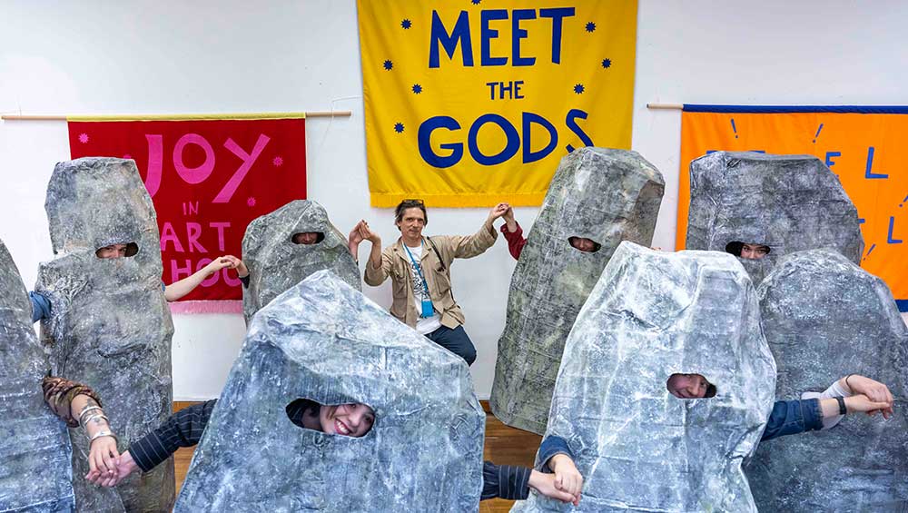 Jeremy Deller. Meet the Gods, Dundee, 2025. Still from Otto Cox, courtesy of Jeremy Deller.