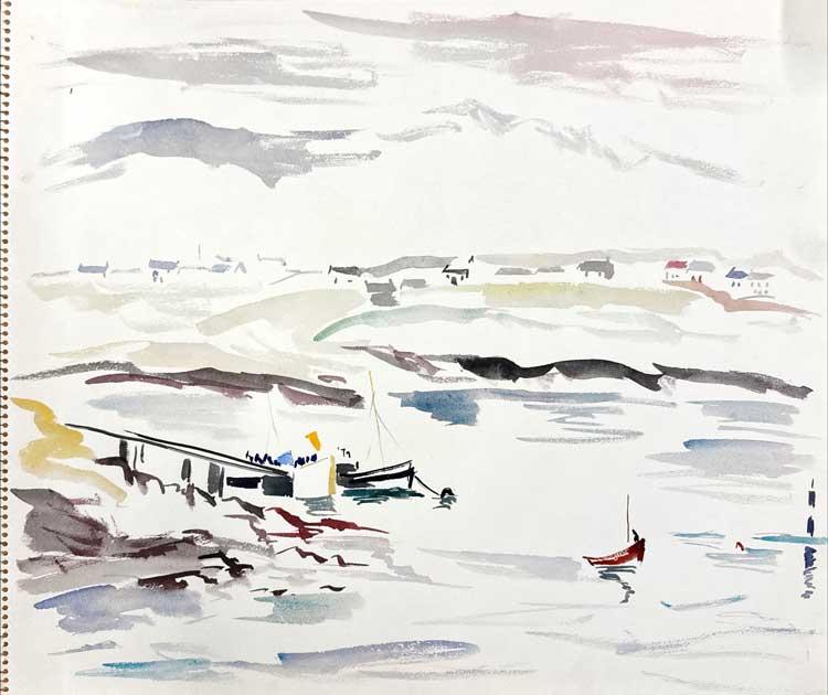 Hélène de Beauvoir. Abstract Forms, c1950s. Watercolour on paper. Courtesy Amar Gallery, © APP, Ute Achhammer.