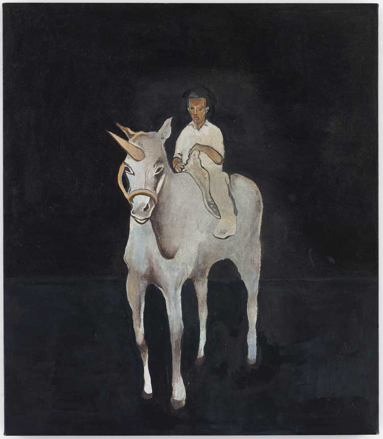 Noah Davis, 40 Acres and a Unicorn, 2007. © The Estate of Noah Davis
. Courtesy The Estate of Noah Davis and David Zwirner. Photo: Anna Arca.
