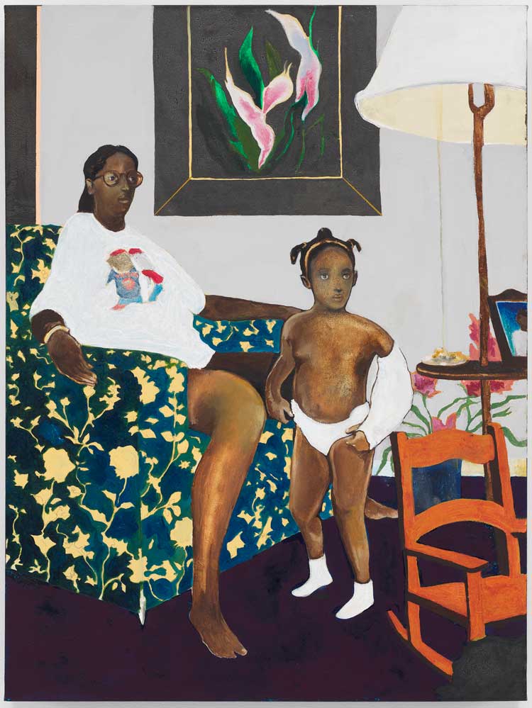 Noah Davis, Single Mother with Father out of the Picture, 2007-08. © The Estate of Noah Davis. Courtesy The Estate of Noah Davis and David Zwirner. Photo: Kerry McFate.