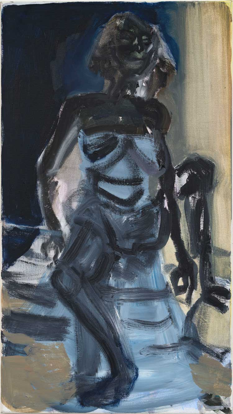 Marlene Dumas. Fate, 2000-2024. Oil on canvas, 100 x 56 x 3 cm (39 3/8 x 22 x 1 1/8 in). Courtesy the artist and Frith Street Gallery, London. Photo: Peter Cox.