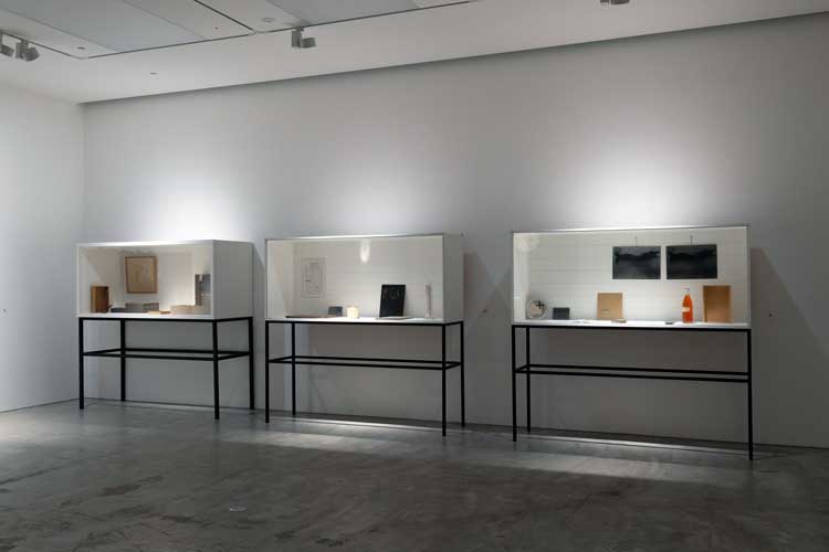 Kanji Wakae, Vitrines, installation view, Gyre Gallery, Tokyo. Image courtesy Gyre Gallery.