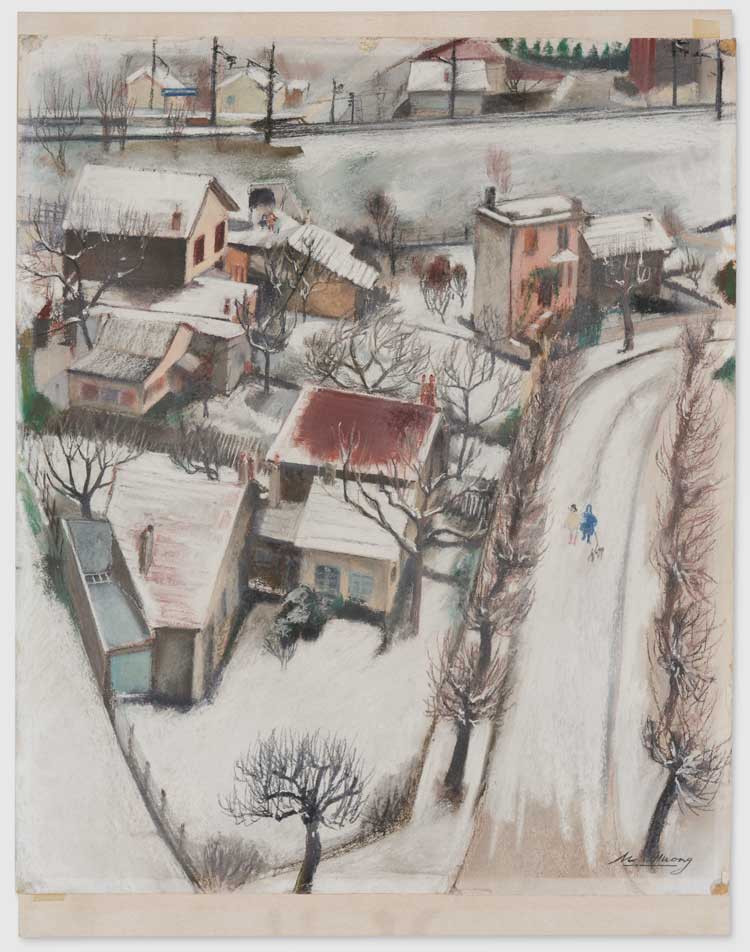 Huong Dodinh. La Neige, 1966. Pastel on paper, 60 × 50 cm (23-5/8" × 19-11/16"). © Huong Dodinh, courtesy Pace Gallery. Photo: Richard Gary.