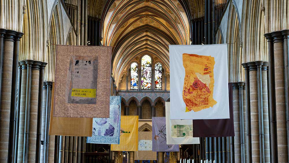 Shezad Dawood: Leviathan, installation view, Salisbury Cathedral, 28 November 2023 – 3 February 2024. Photo: Finnbarr Webster.