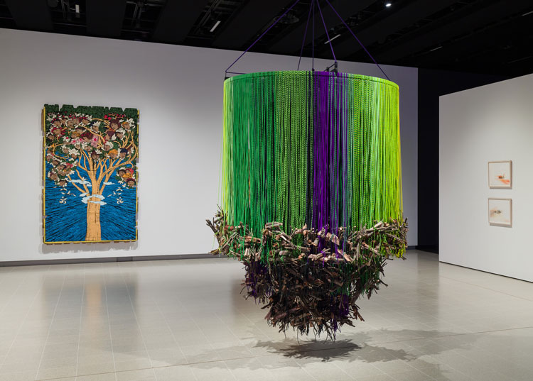 Installation view of Andrea Bowers, Dear Earth: Art and Hope in a Time of Crisis (21 Jun – 3 Sep 2023). Photo: Mark Blower. Courtesy the Hayward Gallery.
