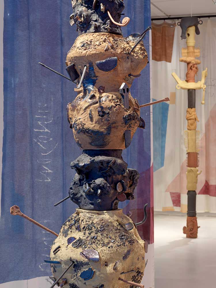 Mariana Castillo Deball, Roman Rubbish (detail), installation view, London Mithraeum Bloomberg Space, 4 August 2022 – 14 January 2023. Photo © Marcus Leith.