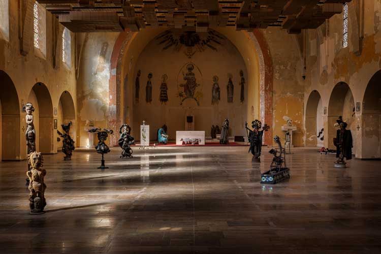 Documenta 15: Atis Rezistans | Ghetto Biennale, 2022, installation view, St. Kunigundis, Kassel, 14 June 2022. Photo: Frank Sperling.