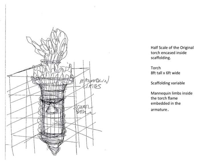 Abigail DeVille. Proposal for ​Light of Freedom​ in Madison Square Park, New York, 2020.