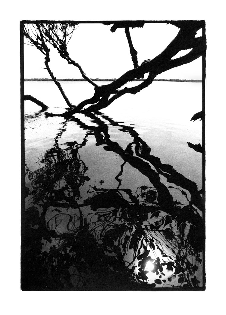 Toby Deveson, Manda Island, Kenya, April 2003. Silver Gelatin print. Taken with a Nikkormat using a 24mm lens and Kodak T-Max 400 film. Printed on Foma 532 fibre-based paper.