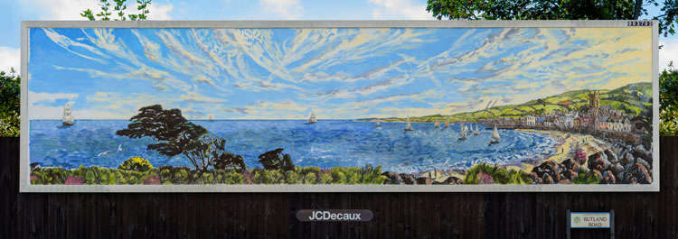 David Downes. Sanditon mural, 2019. Mixed media. Photo: Dan Tsantilis.