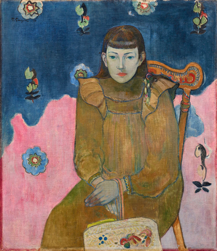 Paul Gauguin, Portrait of a Young Woman, Vaïte (Jeanne) Goupil, 1896. Oil on canvas, 75 x 65 cm. © Ordrupgaard, Copenhagen. Photo: Anders Sune Berg.