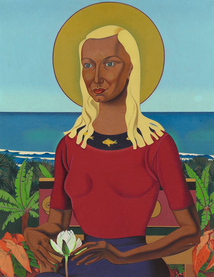 Rita Angus, Rutu, 1951. Oil on canvas, 71.5 x 56 cm. Collection of the Museum of New Zealand Te Papa Tongarewa, Wellington. Purchased 1992 with New Zealand Lottery Grants Board funds © Reproduced courtesy of The Estate of Rita Angus.