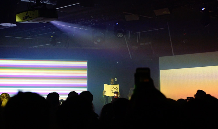 Haroon Mirza, Jack Jelfs, Gaika, Draf Evening of Performances, Ministry of Sound, London, 3 October 2019. Photo: William Kennedy.