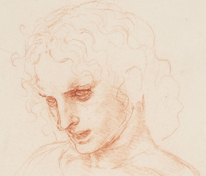 Attributed to Francesco Melzi, A portrait of Leonardo, c1515-18. Royal Collection Trust / © Her Majesty Queen Elizabeth II 2019.