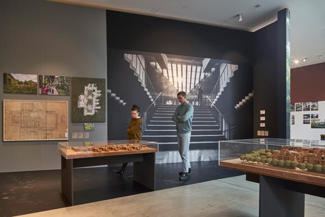 Balkrishna Doshi: Architecture for the People, 2019. Installation view. © Vitra Design Museum. Photo: Norbert Miguletz.