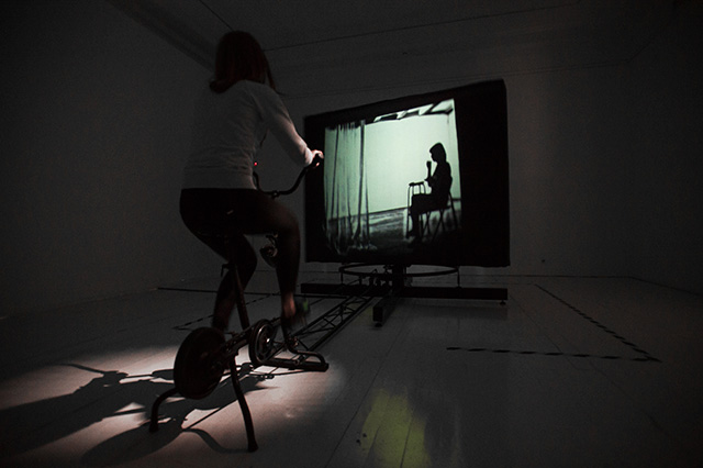 Alexandra Dementieva. Limited Spaces – 2, 2005. Installation at MMoMA, Moscow, Russia. Photograph: Evgeny Gurko.
