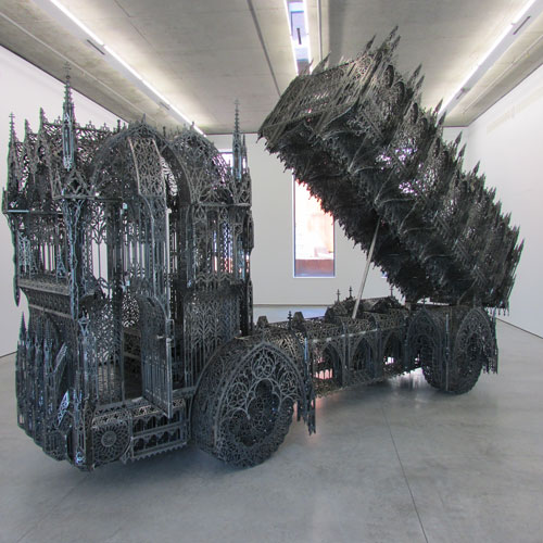 Wim Delvoye. Installation view. Gary Tatintsian Gallery.