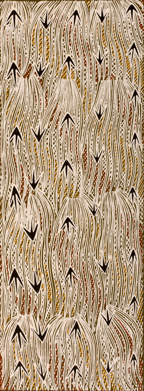 Liyawaday Wirrpanda. Yalata, 2010. Screen print, 58 x 21.5 cm. Photo: Peter Eve. Image courtesy of Nomad Art Darwin.