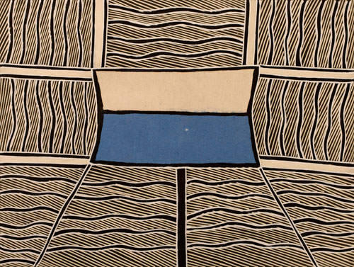 Marrnyula Mununggurr. Bawa, 2010. Etching and chin cole, 38 x 50 cm. Photo: Peter Eve. Image courtesy of Nomad Art Darwin.