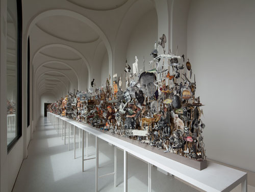 Geoffrey Farmer. Leaves of Grass, 2012. Life magazines (1935–85), tall grass, wood, glue, dimensions variable. Courtesy the artist. Commissioned and produced by dOCUMENTA (13) with the support of the Canada Council for the Arts and the British Columbia Arts Council, Photograph: Anders Sune Berg.