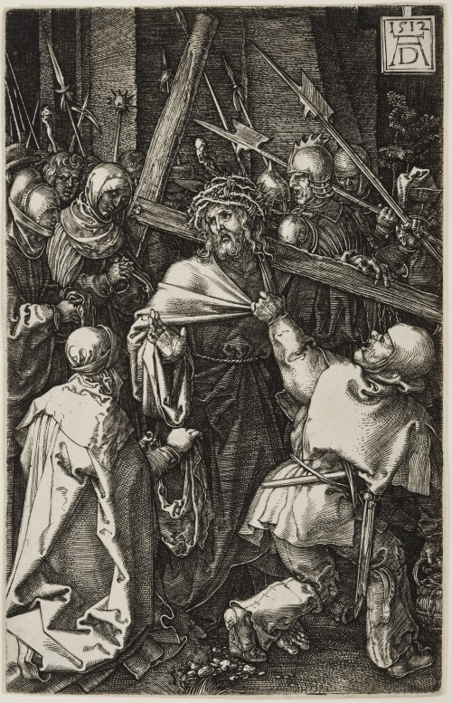 Albrecht Dürer. Christ Carrying the Cross, from The Engraved Passion, 1512 Engraving on laid paper. Jansma Collection, Grand Rapids Art Museum, 2007.16j