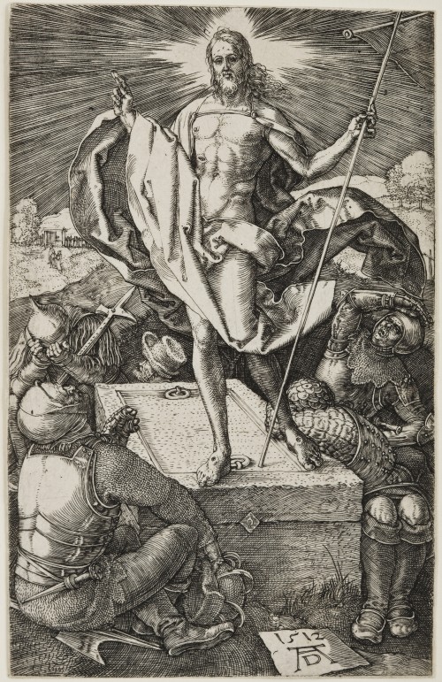 Albrecht Dürer. Resurrection, from The Engraved Passion, 1512 Engraving on laid paper. Jansma Collection, Grand Rapids Art Museum, 2007.16o