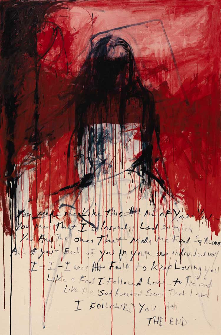 Tracey Emin, I followed you to the end, 2024. Yale Centre for British Art. © Tracey Emin. All rights reserved, DACS 2026.