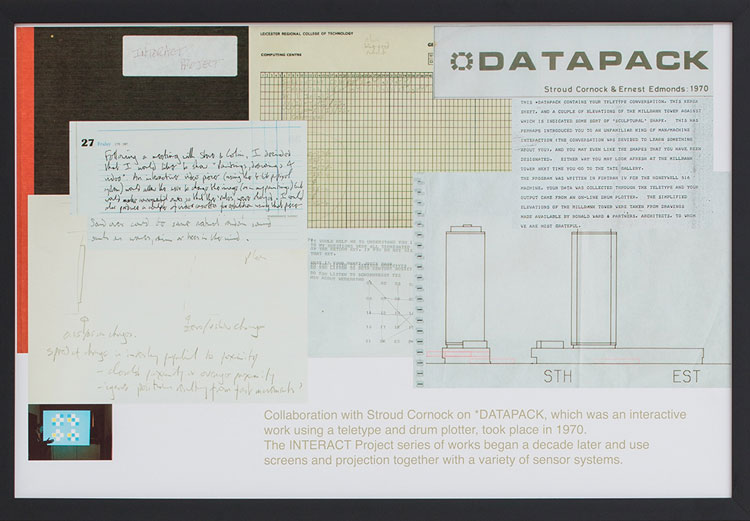 Ernest Edmonds, Datapack, 1970. Notes. Private collection. Photo: Thales Leite.