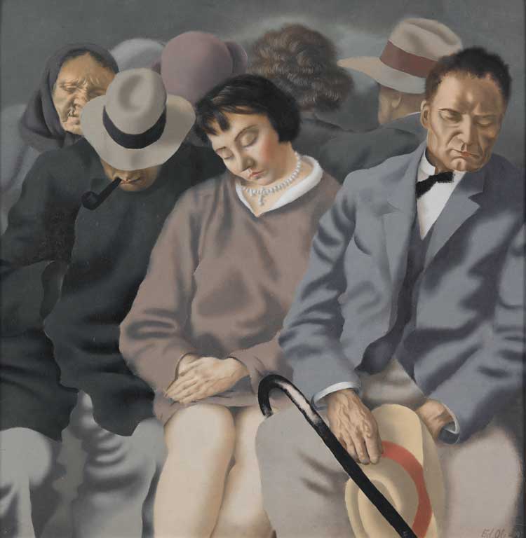 Eduard Ole. Passengers (Reisijad),1929. Art Museum of Estonia. Photo: Stanislav Stepaško.