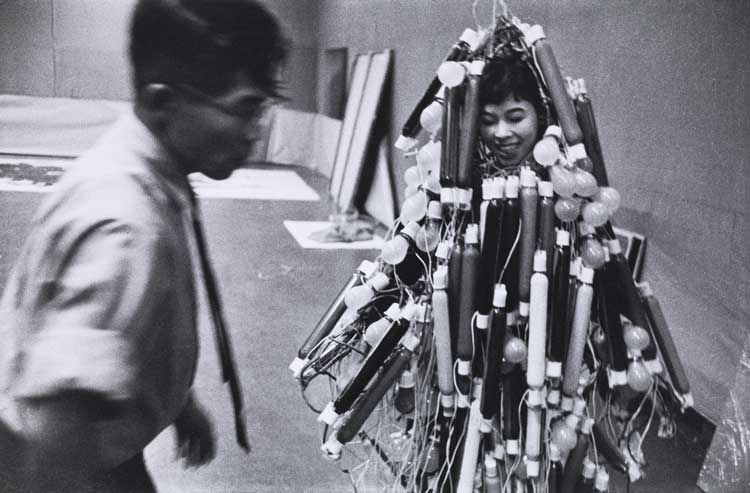 Kiyoji Otsuji, Tanaka Atsuko, Electric Dress, 2nd Gutai Exhibition, 1956. Tate © Tetsuo Otsuji, Musashino Art University Museum & Library. Courtesy of Yokota Tokyo.